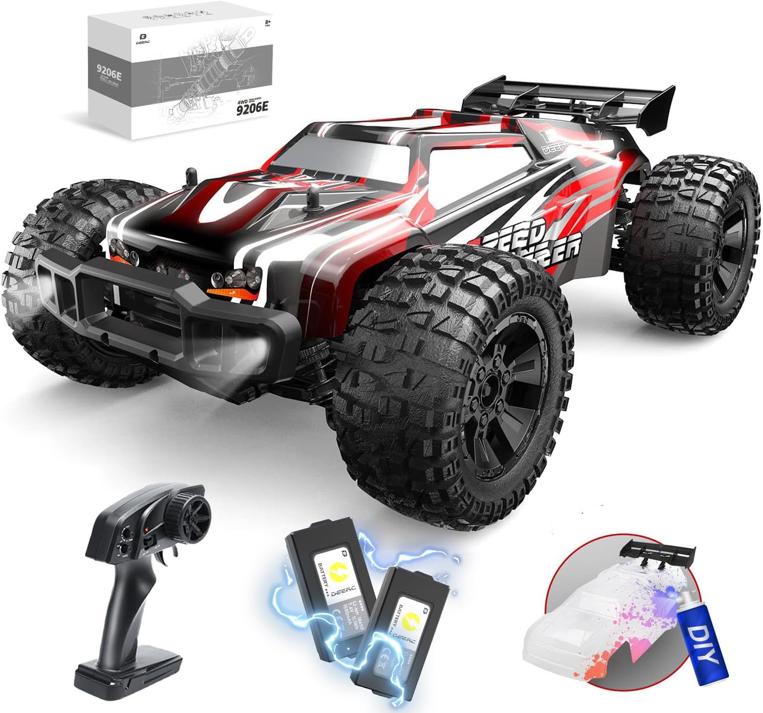 Coche RC grande a escala 1:10  - Rc Hobby Grade Monster Truck reseña y precio